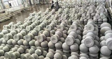 德阳芝麻白圆球 石球 挡车球