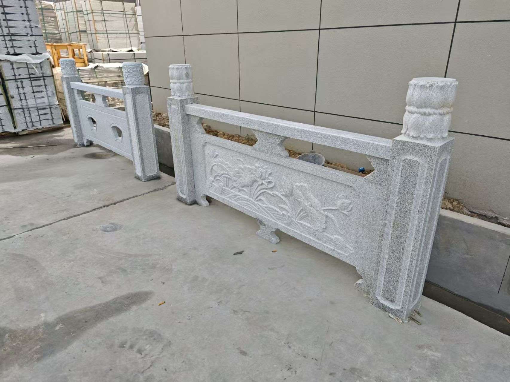 德阳芝麻白河道栏杆 石材栏杆